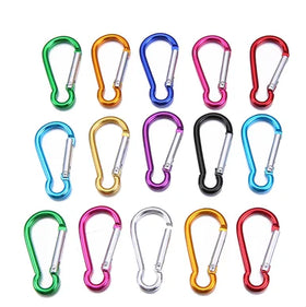 Small Aluminum Key Chain with Spring Snap Hook Carabiner Economical Plain Finish
