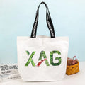 Personalized Logo Pattern Washable Tyvek Portable Shopping Bag with Fashion Accessory