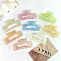 Wholesale Fashion Women Large Hair Claw for Thick Hair 10.5cm PVC Big Clips Claw Hair Accessories for Women
