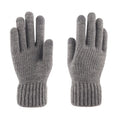 Cross Border Winter and Autumn Sports Gloves with for Touch Screen Sub-Finger Plush Thickening Wool Knitted Gloves Wholesale