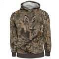 Camouflage Rabbit Hunting Long Sleeve Hooded 3D Printing Hooded Sweatshirts Pullover Man Women Jungle Hunting Wild Tops