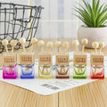 Factory Price 6ml Cosmetic Glass Bottle Car for Reed Diffuser Empty with Screw Cap Square Tinted Car Air Vent Clip AC Outlet Sea