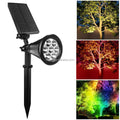 Stock in Germany 7LEDS Outdoor RGB Solar Spotlight IP65 Waterproof LED Garden Lights for Outdoor Spike Light Pathway Landscape