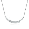 925 Sterling Silver 18K White Gold Plated Fashion Jewelry Choker Smiling Face Moissanite Pendant Necklace for Women
