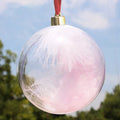 Indoor Home & Party Christmas Ornament Hanging Transparent Plastic Open Ball with UV Printed Graphics