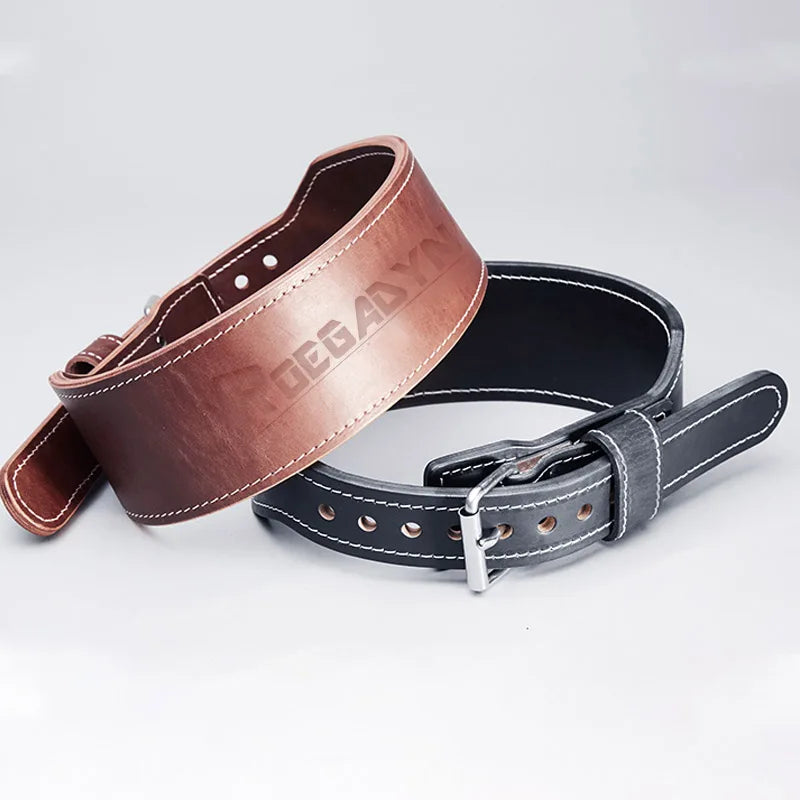 Custom Adjustment Steel Sweat Weight Lifting Belt 4 Inch Single Prong Leather Powelifting Gym Belt