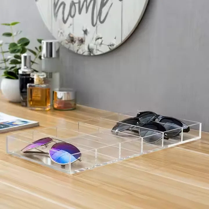 Wholesale Multifunctional Acrylic Glasses Cosmetics Storage Box Desktop Stationery Organizer Plastic Storage