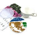 YS Lake View Coaster Plaster Mold Round Storage Agate Tray Silicone Making DIY Craft Glossy Tray Candle Mould Home Decor Tools