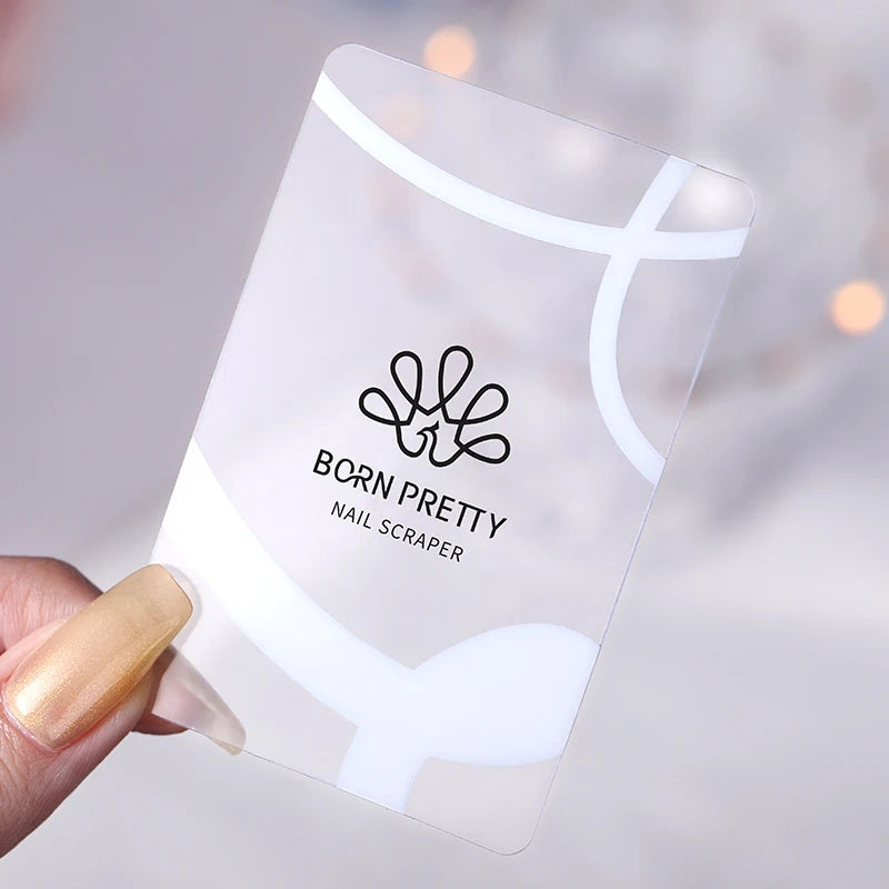 BORN PRETTY Color Rectangle Nail Scraper Nail Stamping Tools Transparent Wholesale Nail Salon