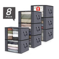 90L Moisture-Proof Non-Woven Transparent Window Storage Box Foldable Clothes Blanket Storage Bag Home Wardrobe Organizer
