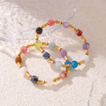 Bohemian Style Gold Plated Titanium Steel for Bracelet Colorful Natural Stone Beads Cute Gift for Buddhism Followers