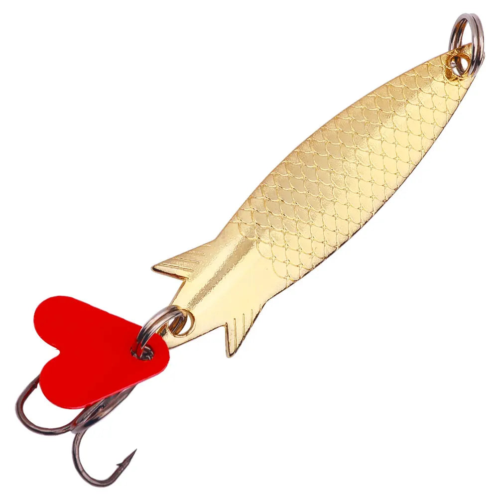 7g Metal Spoon Spinner Bait Wholesale Printed Steel Artificial Hard Lure for Sea Fishing of Trout Bass Pike MegaBDM
