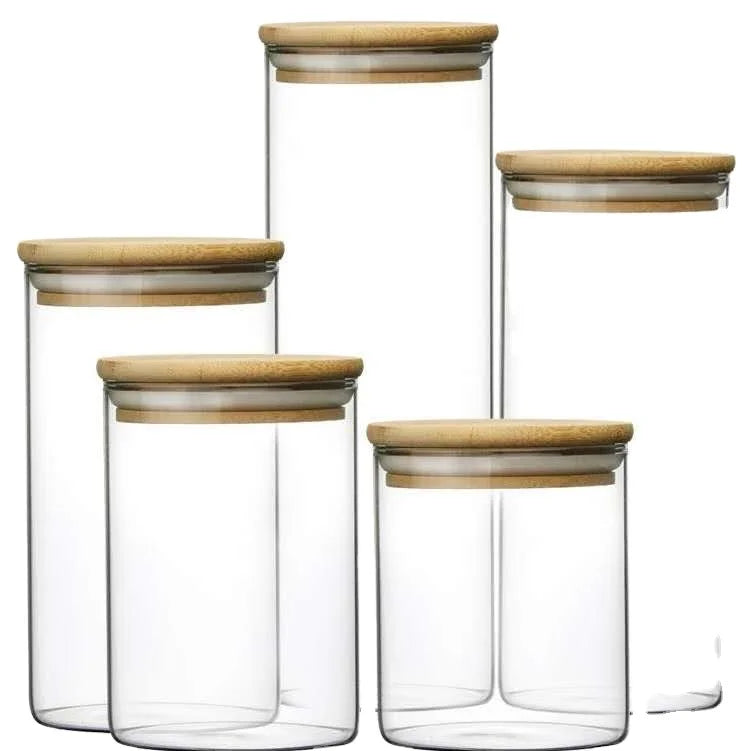 Easy Design with Big Capacity and Transparent Clearly Glass Jar