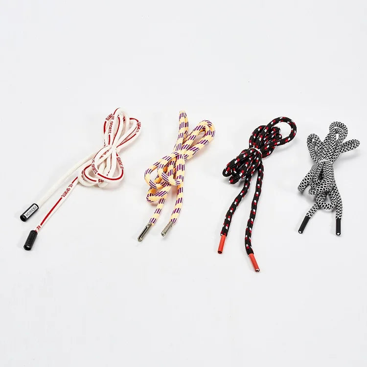 Customized Length Braided Drawcord 5mm 6mm String for Hoodies Shoes Bags Garments Packaging Round Pattern Cord
