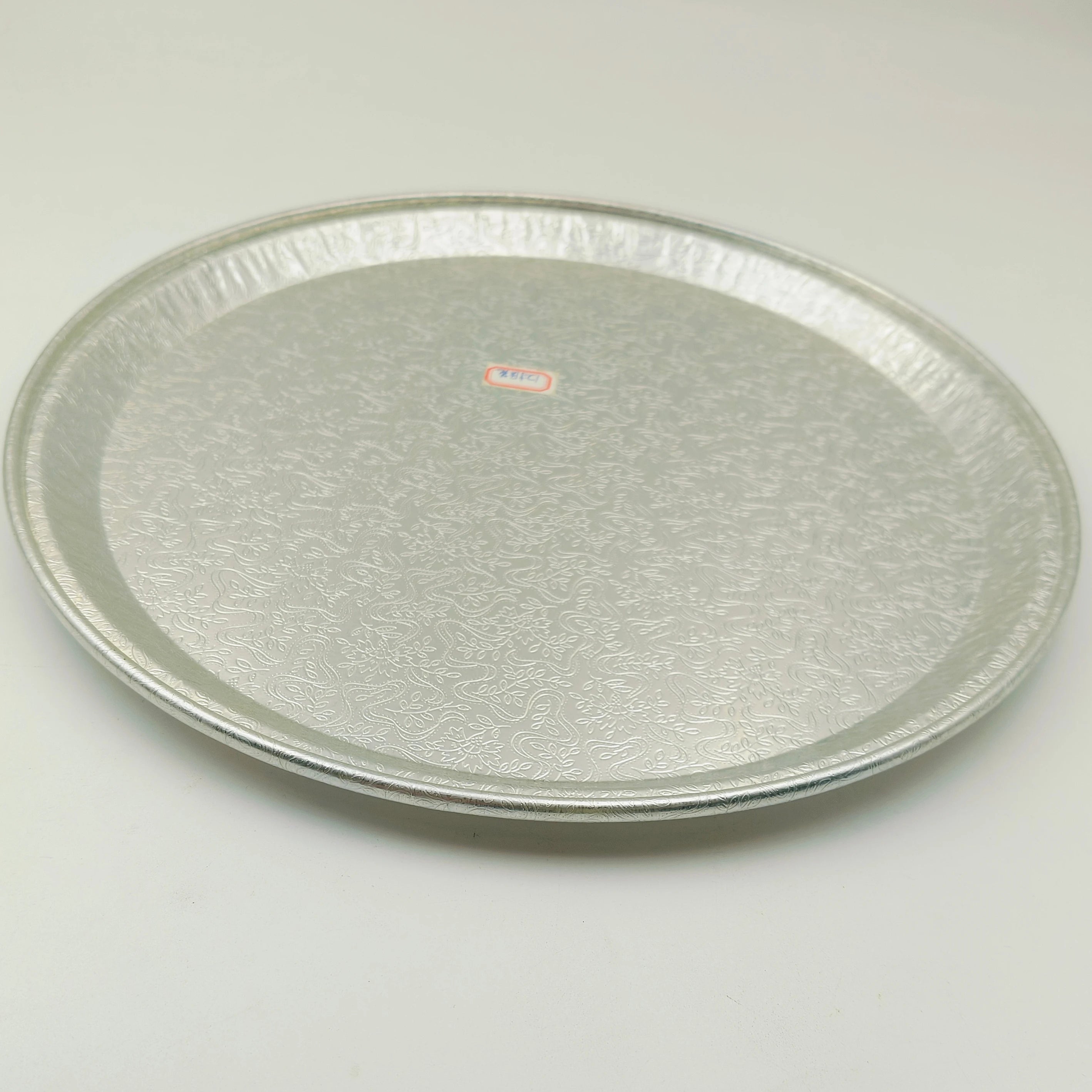 Embossed 12 Inch Heavy Duty  Smart Pizza Pans Round Shaped Aluminum Foil Roast Pan for Pizza Vending Machine