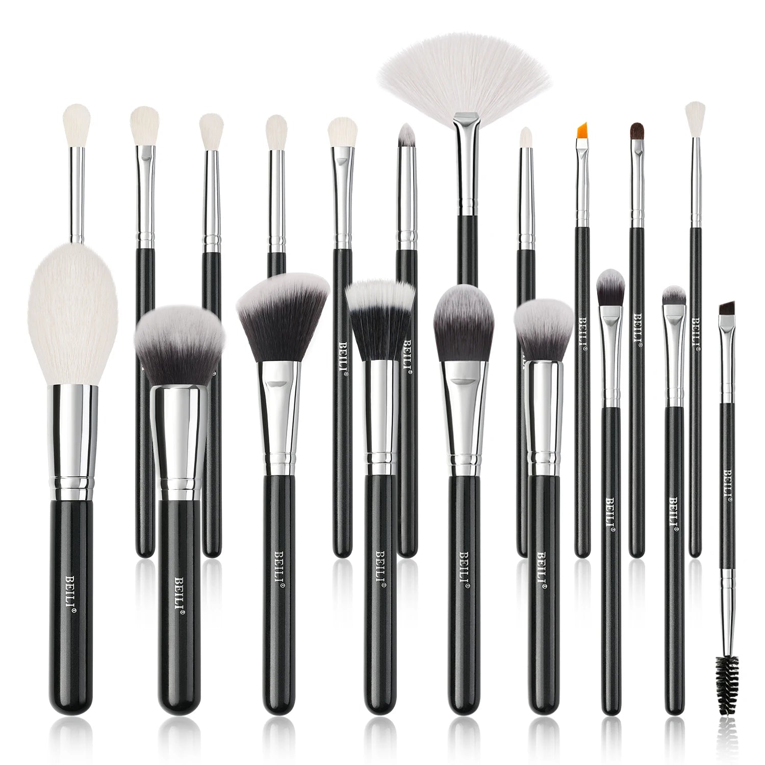 Natural Goat Hair Brushes for Make up Black Premium Makeup Brushes Hight Quality Make up Brush Set Custom logo Private Label