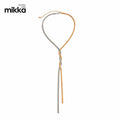 Women Personalized Gold Silver Snake Bone Chain Choker Pendant Tassels Necklace