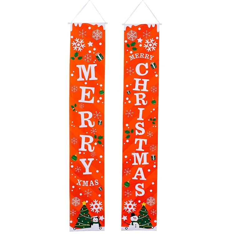 Factory Price Christmas Porch Decor Door Banner New Year 2023 Christmas Decorations Xmas Ornaments Window Hanging Decor