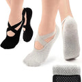 Non Slip Indoor Sports Grippy Gripper Barre Sock Pilates Grip Socks Straps Cushion Yoga Socks With Grips for Women