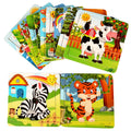 Wooden Kids Toy 3D Puzzle Jigsaw Board Early Education Cartoon Animal for Wall Hanging Decoration