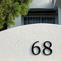 Modern 10cm (4-inch) Water Resistant Door Numbers Zinc Alloy Black Metal Digital House Number