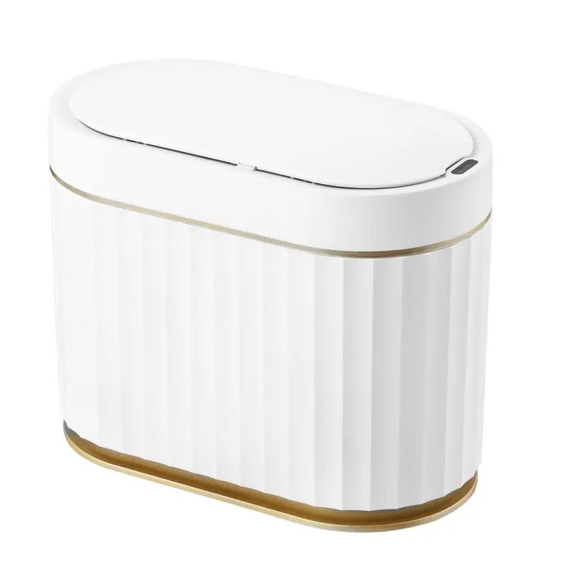 Iintelli Smart Desktop Trash Can Plastic Home Garbage Sensor with Swivel Lid Kitchen Car Waste Recycling Storage Small Home Use