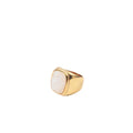 High Quality New Fashion Stainless Steel Ring With Nature Shell18k Gold Plated Wholesale Price