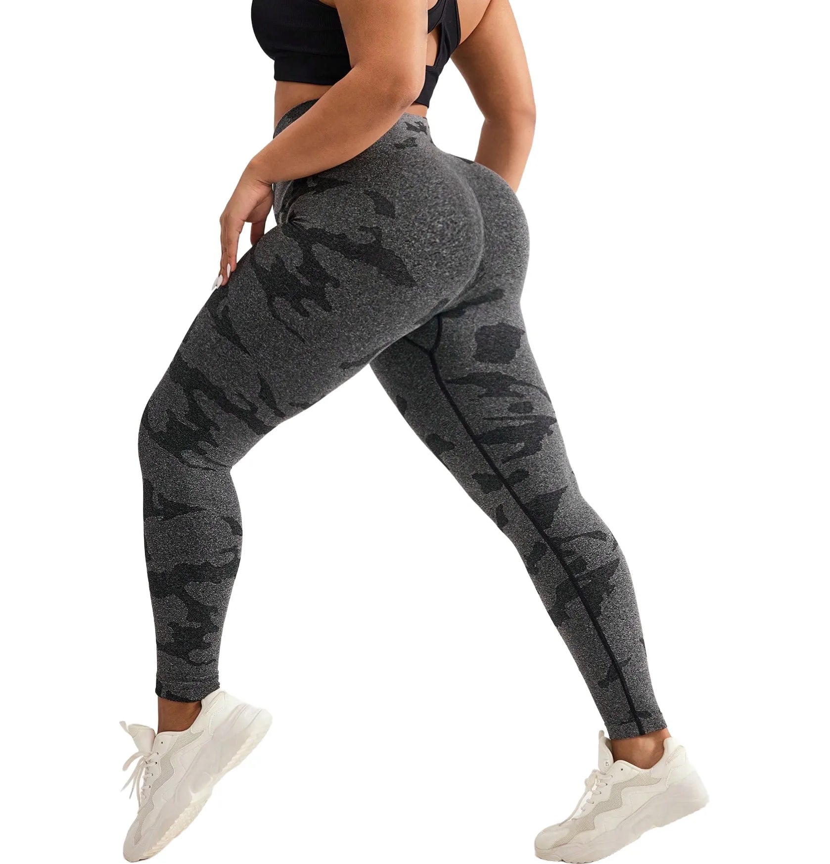 2026 Custom Camo High Waist Yoga Pants for Women Seamless Tummy Control Workout Leggings Sport Yoga Pants for Girls
