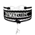 Factory Fashion Men's Women's Infinity Love Gymnastics Bracelets Best Gift for Gymnasts Gymnastic Jewelry Gift Charm Bracelets