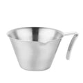 Coffee Shop Restaurant Stainless Steel Espresso Machine Accessories Measuring Extraction Cup With Handle