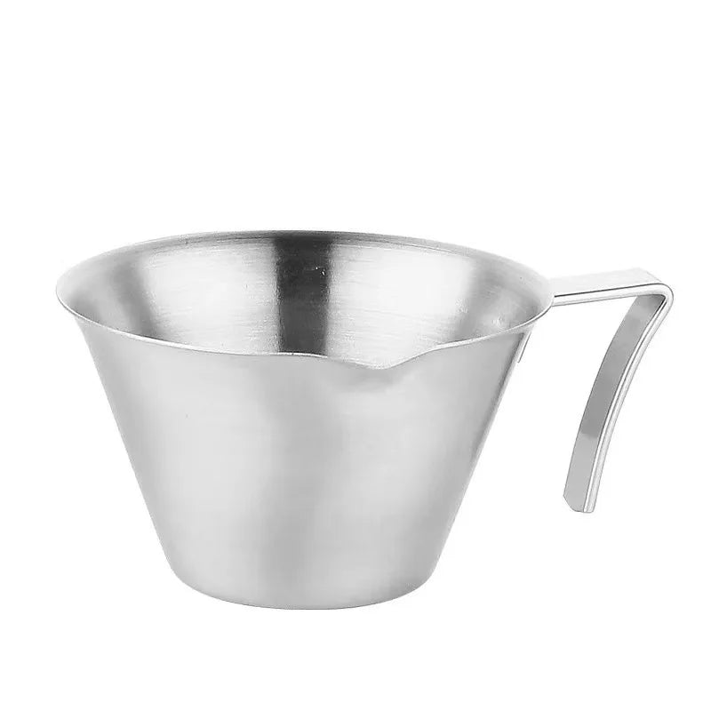 Coffee Shop Restaurant Stainless Steel Espresso Machine Accessories Measuring Extraction Cup With Handle