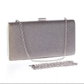 New Arrival Hardware Trim Strip Textured Bright Flash Particle Dinner Party Bag Clutches Wedding Evening Purse for Ladies