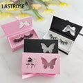 butterfly Lash Box Lash Boxes False Eyelashes Packaging Vendor square Lash Boxes With Luxury Black and White Ribbon