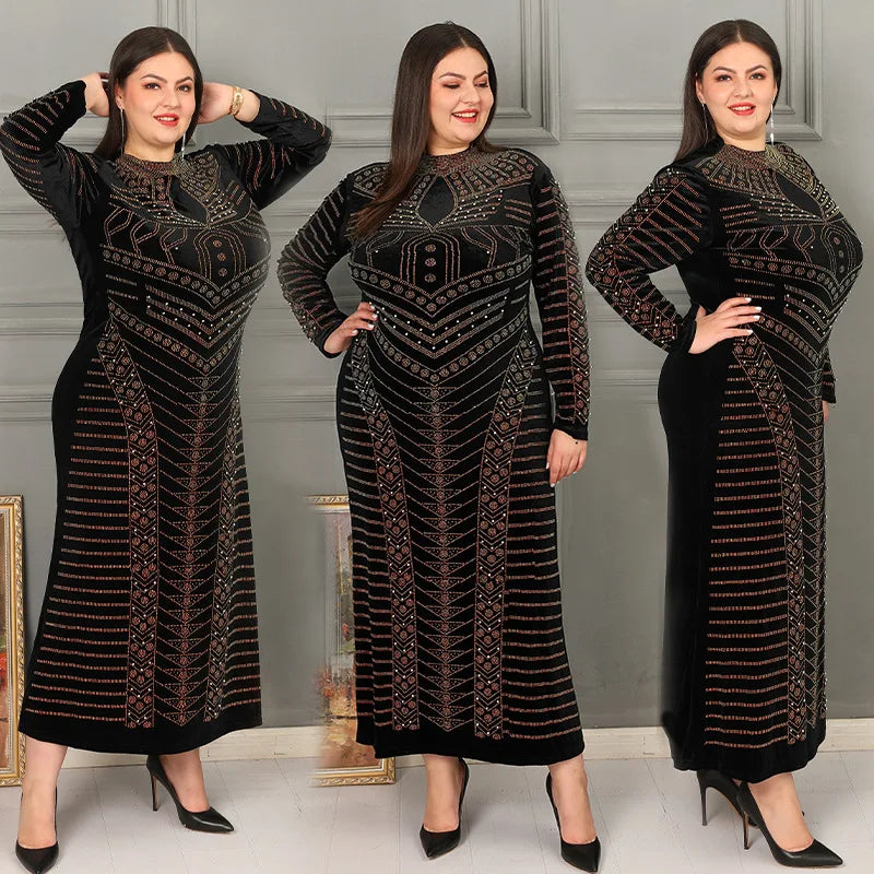 New Fashionable Kaftan Abaya Dress Custom Luxury Dubai Luxury Evening Celebration Kaftan Plus-size Muslim Dress