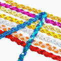 Deepeel XP089 15mm Wide Fish Scale Sequin Lace Dance Costume Decoration Bead Woven Straps DIY Hat Bag Accessories