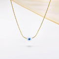 Vintage 18k Gold Plated Round Evil Eyes Pendant Necklace Fashion Devil's Eyes Charm Necklace for Women Party Jewelry Gifts