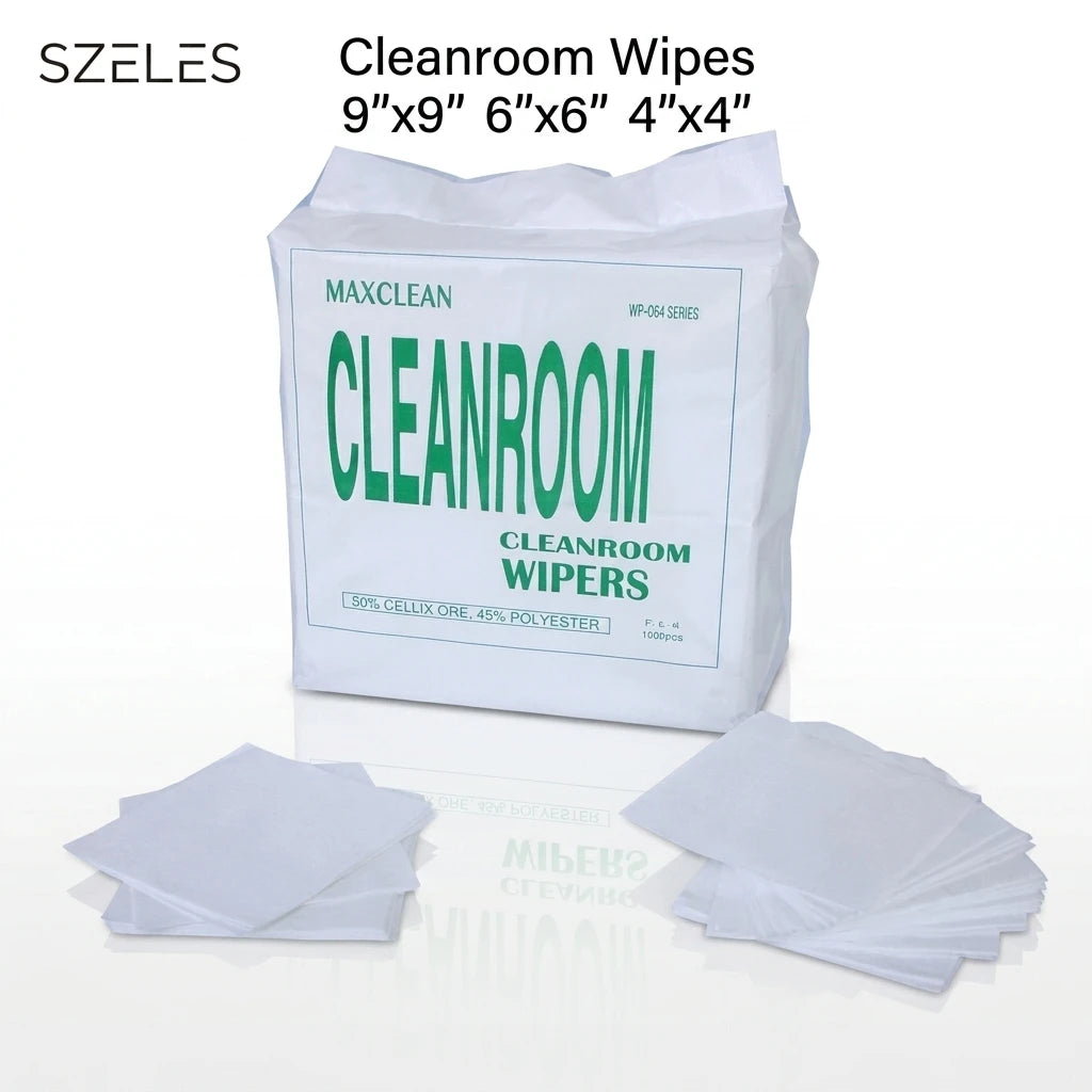 150pcs 9inch 100% Polyester Lint Free Clean Room Wiper 1009S Cleanroom Wipes for Cleaning Ink Clean Printing Machine