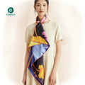Luxury Custom Brand Head Scarf for Women Silk