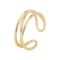 925 Sterling Silver Ring Fine Jewelry Gold Silver Plated Jewelry Open Adjustable Ring for Women