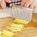 High-quality Multifunctional Kitchen Utensils Household Thick Blade Potato Wave Knife New Stainless Steel French Fries Knife
