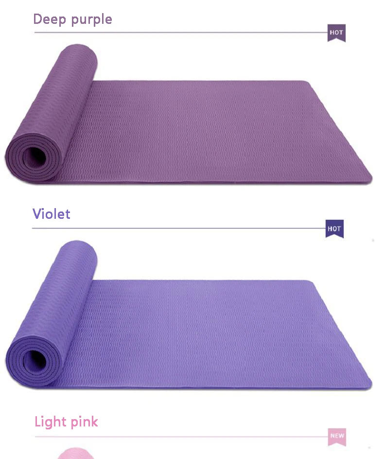 NQ SPORTS Eco-friendly TPE PVC PU Yoga Mats Gym Thick Fitness Mat Set Manufacturers Wholesale Dance Practice Mat Two-Color