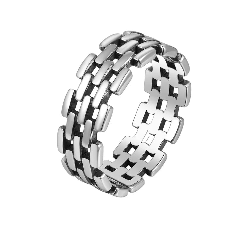 Best Selling Popular Cool Oxidized Silver Black Ring for Men Sterling Silver Rings 925