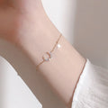 Korean Fashion INS Pure 925 Sterling Silver Zircon Moon and Star Charm Bracelets for Women Girls Jewelry