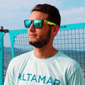DUBERY 2026 Custom Designer Italian Sunglasses Unisex Polarized High Definition PC TAC Frames in Blue and Red Factory Price