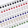 Colored 2cm Glass Crystal Beads Chain Pearl Rhinestone Tassel Trim Applique Sew on Wedding Dress Shoes Clothing Accessories
