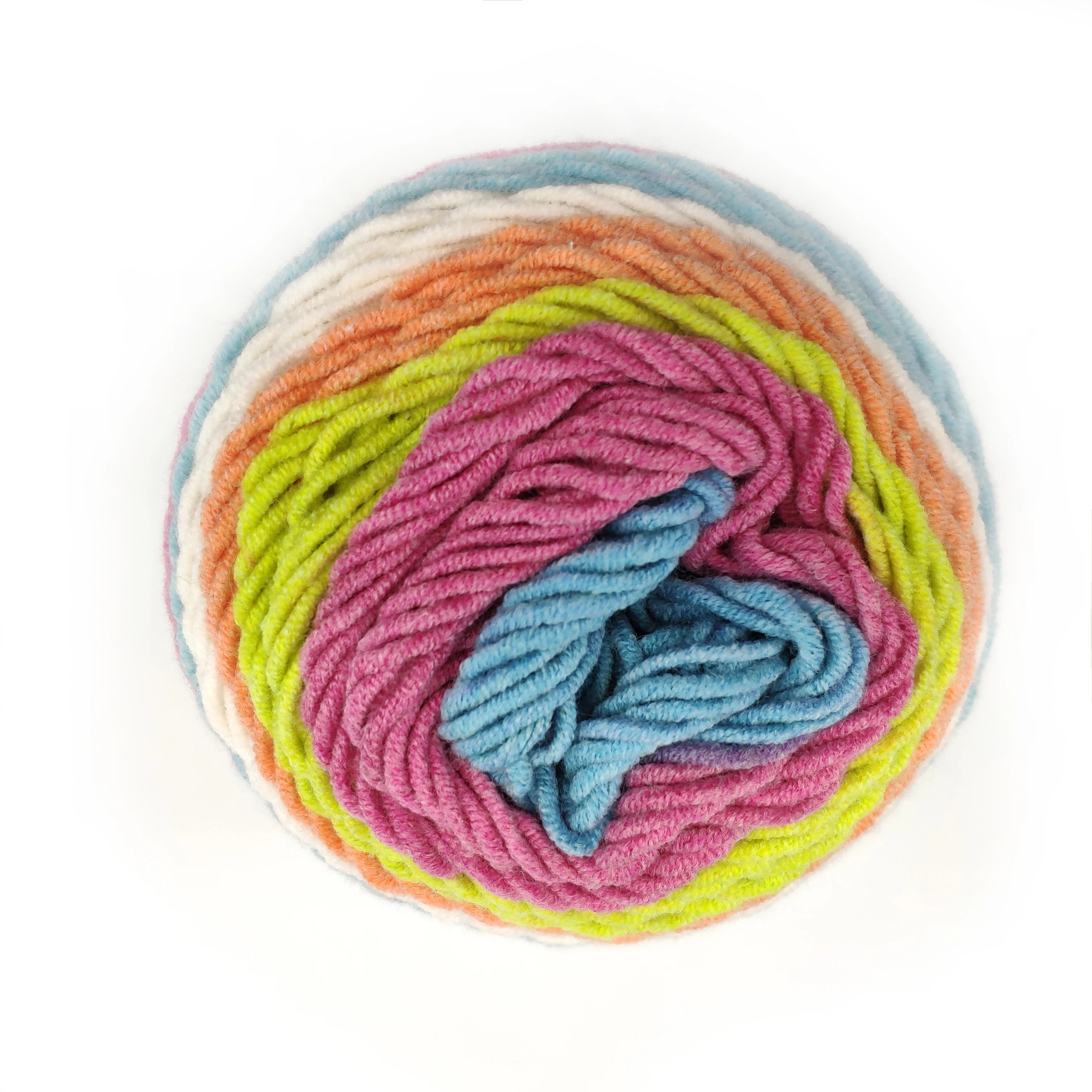 Rainbow Colorful 55%Acrylic 45%Cotton Skin-Friendly Children's Clothes Hand-Knitted Wool Yarn