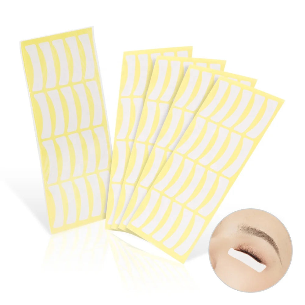 200pcs Eyelash Isolation Paper Patches Under Eye Pads Lash Eyelash Extension Paper Patches Eye Tips Sticker Wraps Make up Tools