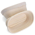 Banneton Willow Proofing Basket 13cm Oval 25*15*8* Rattan Baking 10 Cellulose Banetton Set for Doughnut Bread Baskets Dough Kit