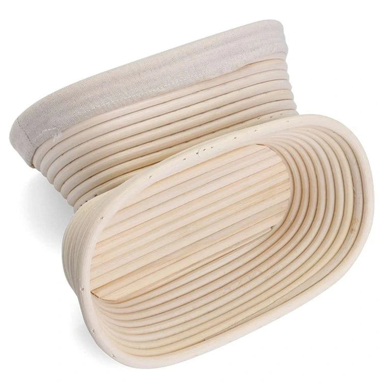 Banneton Willow Proofing Basket 13cm Oval 25*15*8* Rattan Baking 10 Cellulose Banetton Set for Doughnut Bread Baskets Dough Kit