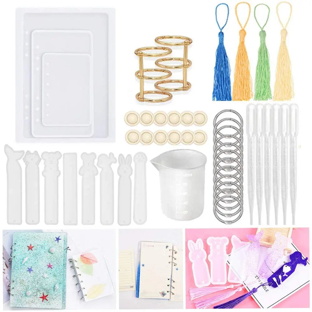 Notebook Cover A5 A6 A7 Silicone Bookmark Resin Mold Silicone Notebook Cover Clear Casting Epoxy Resin Molds DIY Notebook Making